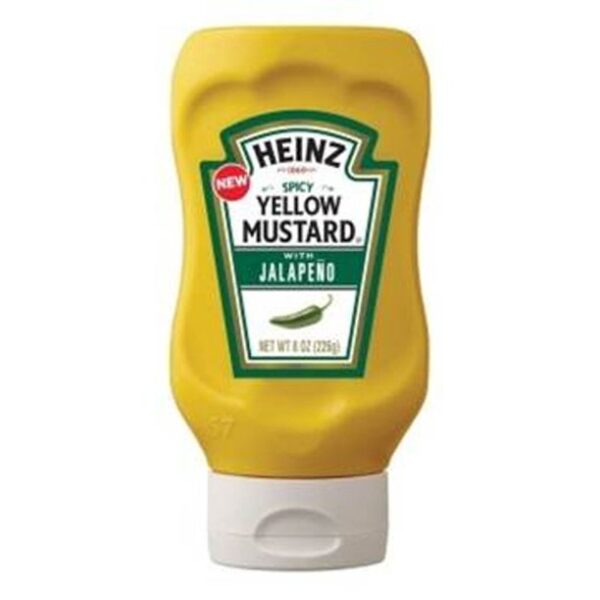Heinz Spicy Yellow Mustard with Jalapeno (8oz Bottles, Pack of 6)
