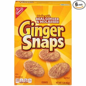 Nabisco Ginger Snaps Cookies, 16 Ounce (Pack of 6)