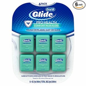 Glide Crest Comfort Plus Dental Floss Mint 40m each (6 pack)
