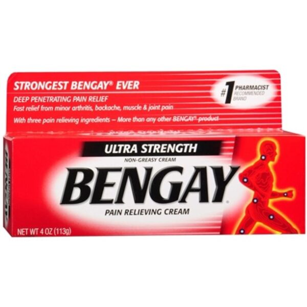 Bengay Ultra Strength Cream, 4-Ounce Tubes (Pack of 3)
