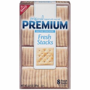 Premium Saltine Crackers, Original - Fresh Stacks, 13.6 Ounce