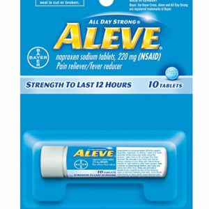 Aleve Tablets with Naproxen Sodium, 220mg (NSAID) Pain Reliever/Fever Reducer, 10 Count
