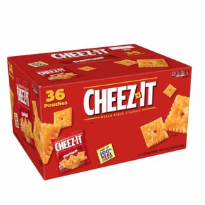 Cheez-It Baked Snack Cheese Crackers, Original, Single Serve, 1.5 Oz Pack of 36
