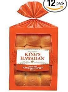 King's Hawaiian Original Hawaiian Sweet Dinner Rolls (12 x 12 packs per case)