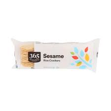 365 Everyday Value, Sesame Rice Crackers, 3.57 Ounce