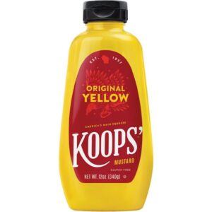Koops' Original Yellow Mustard, 12 oz. Bottle, 4-Pack
