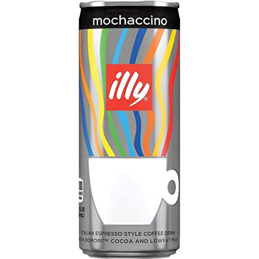 illy Ready-to-Drink Mochaccino, Authentic Italian Coffee, Made with 100% Arabica Coffee, All-Natural, No Preservatives, Hormone-Free Low-Fat Milk & DOMORI Cocoa, 8.5 fl oz (Pack of 12)