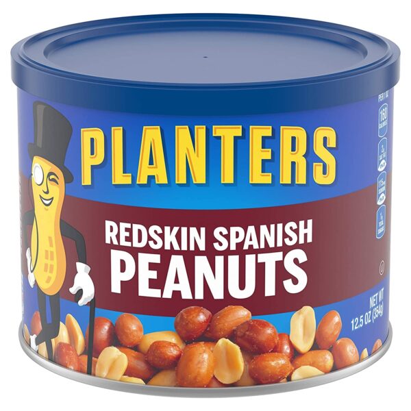 Planters Redskin Spanish Peanuts Sea Salt, 12.5 OZ (Pack of 6)