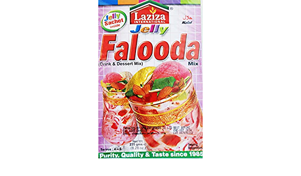 Laziza Falooda Mix Jelly, 235-Gram Boxes (Pack of 6)