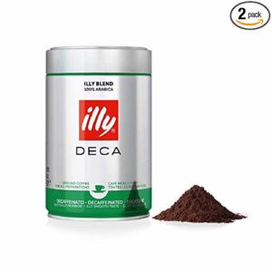 Illy Coffee Decaffeinated Ground Coffee (Medium Roast) Coffee, 8.8-Ounce (Pack of 2)