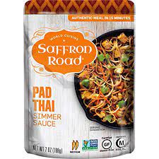 Saffron Road Simmer Sauce, Non-GMO, Gluten-Free, Halal, Kosher, Vegan, Pad Thai, 8 Count (Pack of 8)