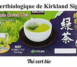 Kirkland Signature Organic Japanese Green Tea, A Blend of Sencha & Matcha 100 bags 0.05 Oz/1.5g per bag