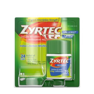 Zyrtec Cetirizine Hcl/Antihistamine (10 mg), 100 Tablets