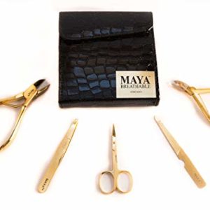MAYA PROFESSIONAL MANICURE KIT 18K Pro Series: Gold-coated stainless steel implements