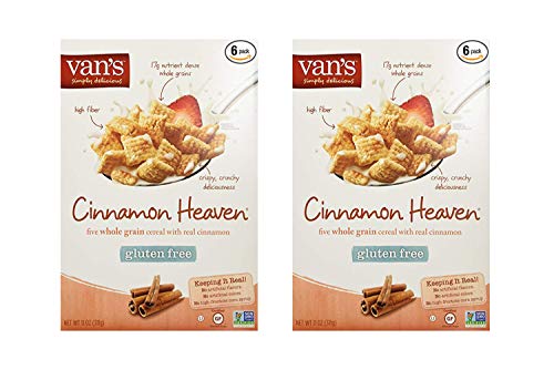 Van's Natural Foods - Cinnamon Heaven, Whole Grain Gluten Free Cereal (Also NO; Dairy, Corn & Egg), Get SIX Boxes and SAVE, Each Box has 11 Oz (Pack of 6) (2 Pack)