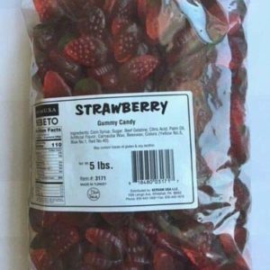 Kervan Gummy Candy, Gummi Strawberry, Bulk 5 Pound Bag