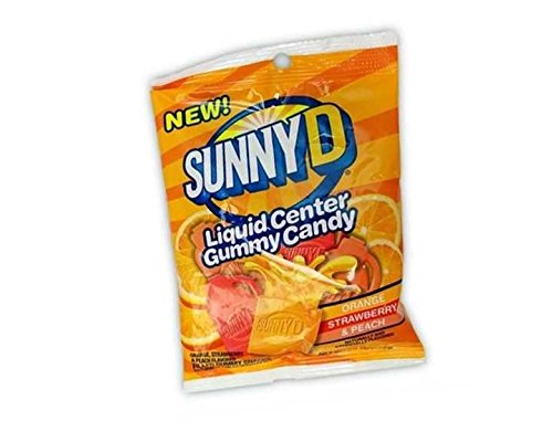 Sunny D Liquid Center Gummies Peg 3.6 oz. Bag