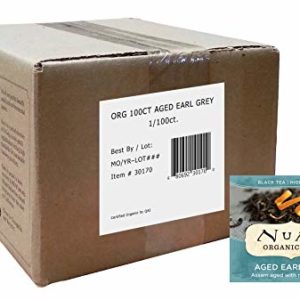 Numi Organic Tea Aged Earl Grey, 100 Count Box of Tea Bags, Black Tea (Packaging May Vary)