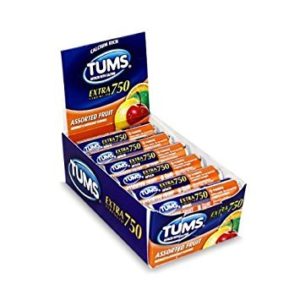 TUMS Extra 750 Assorted Fruit Flavors 12 Rolls (Assorted Fruit)