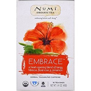 NUMI TEA, Herb Tea, Og2, Embrace, Pack of 6, Size 16 CT, (Gluten Free GMO Free 95%+ Organic)