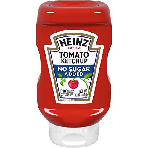 Heinz No Sugar Added Tomato Ketchup, 13 Ounce Squeeze Bottle