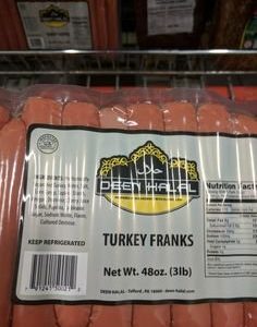 Deen Halal Turkey Franks 3 Lb (2 Pack)