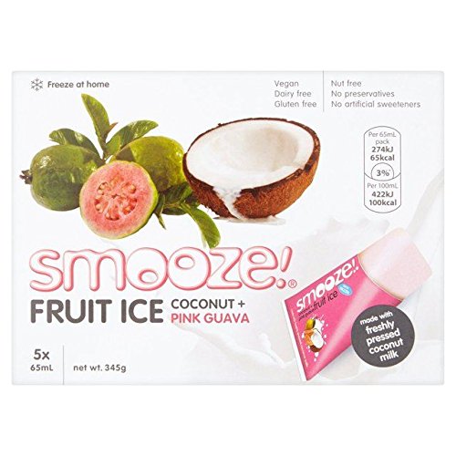 Smooze Pink Guava Fruit Ice Lollies - 5 x 65ml (10.99fl oz)