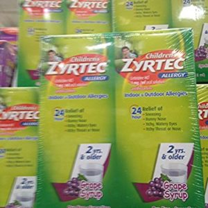Zyrtec Allergy children's grape flavored 2x 4 oz