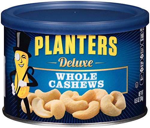 Planters Deluxe Whole Cashews, 8.5 oz Canister