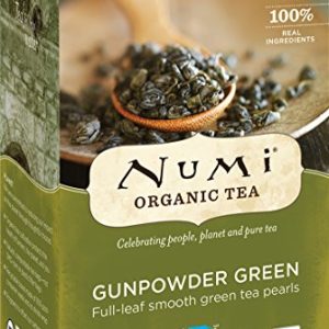 Numi Organic Tea Gunpowder Green, 18 Count Box of Tea Bags (Pack of 3) (Packaging May Vary)