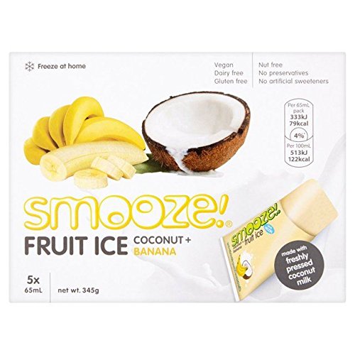 Smooze Banana Fruit Ice Lollies - 5 x 65ml (10.99fl oz)