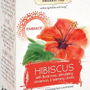 Numi Organic Tea Hibiscus, 16 Count Box of Tea Bags (Pack of 6) Holistic Herbal Teasan (Packaging May Vary)