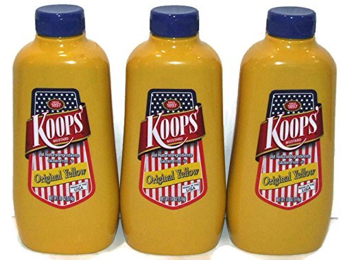 Koops Mustard Original Yellow, 12 Ounce (Pack of 3)