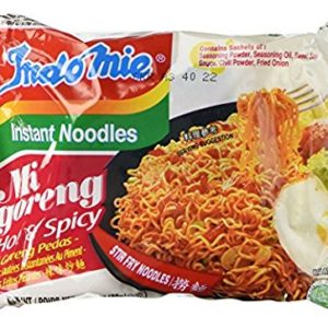 Indomie Mi Goreng Instant Halal Stir Fry Noodles, Hot and Spicy, 3 Ounce