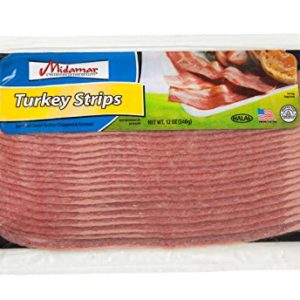 Midamar Halal Turkey Strips - 16, 12 ounce packages per case