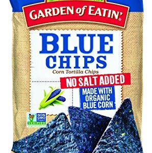 Garden of Eatin No Salt Added Blue Corn Tortilla Chips, 8.1 oz. (Pack of 12)