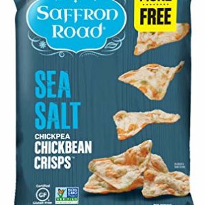 Saffron Road Chickbean Crisps, Non-GMO, Gluten-Free, Sea Salt, Sea Salt, 4 Count