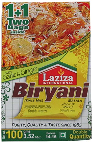 Laziza Biryani Masala, 100-Gram Boxes (Pack of 6)