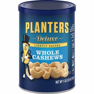 Planters Lightly Salted Deluxe Whole Cashews (1lb 2.25oz Canister)
