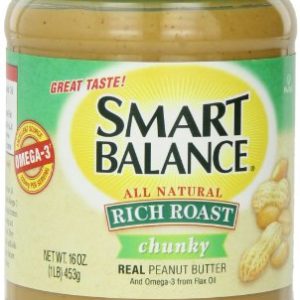 Smart Balance Rich Roast Peanut Butter, Chunky, 16 Ounce (Pack of 12)