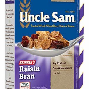 Uncle Sam Skinner's Raisin Bran with Whole Wheat Berry Flakes and Raisins, 13 Ounce, Pack of 12