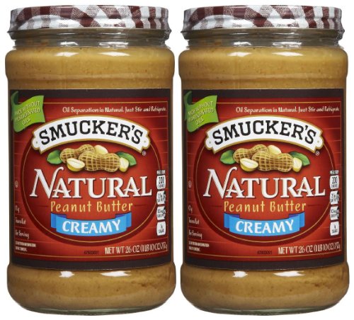 Smucker's Creamy Natural Peanut Butter, 26 oz, 2 pk