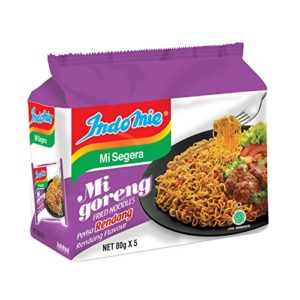 Indomie Instant Fried Noodles/Rendang Flavor/Chewy Noodles Excellent Taste/Total 10 packs x 80g