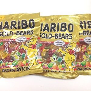 Haribo Gummi Candy, Gold Bears, 160g x 3, Halal, 3 Packs, Altin Ayicik