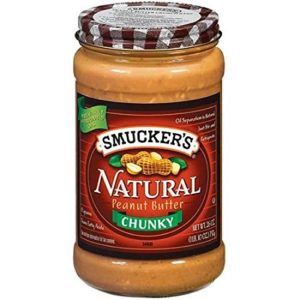 Smucker's Natural Chunky Peanut Butter, 26-ounce Glass Jars