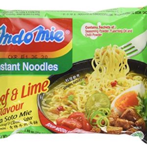 Indomie Instant Noodles Soup Rasa Soto Mie (Beef & Lime Flavor) Halal - 2.65 Oz (Pack of 10)