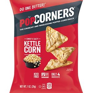 PopCorners Kettle Corn Snack Pack | Gluten Free, Vegan Snack | (40 Pack, 1 oz Snack Bags)
