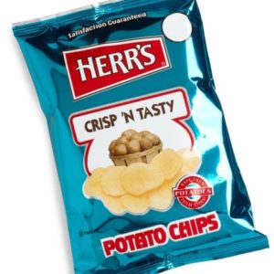 Herr's Potato Chips, Crisp N Tasty, 1-Ounce Bags (Pack of 42)
