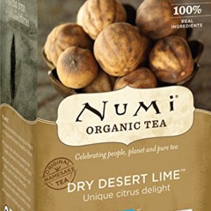 Numi Organic Tea Dry Desert Lime, 18 Count Box of Tea Bags (Pack of 3) Herbal Teasan (Packaging May Vary)
