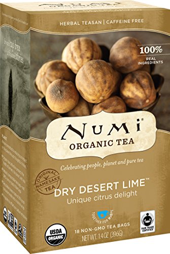 Numi Organic Tea Dry Desert Lime, 18 Count Box of Tea Bags (Pack of 3) Herbal Teasan (Packaging May Vary)
